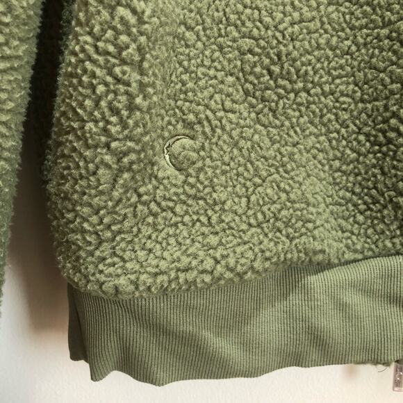 Zyia Active Women's Olive Flying V Fleece Jacket Size Medium Green Full Zip - Picture 9 of 10